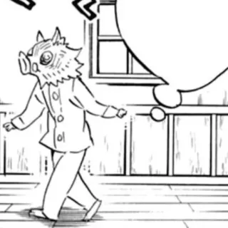 🙃 Inosuke Hashibira Demon Slayer Anime, Manga, Demon Slayer, Inosuke Hashibira, Personnage, Masque telegram sticker