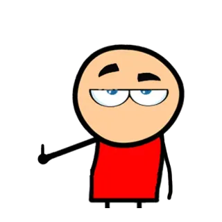 🖕 漫画, キャラクター, 中指, 攻撃的, 失礼, ジェスチャー telegram sticker