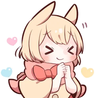 🙏 애니메이션, 카와이, 귀여운, 만화, 치비, 스티커, 만화, 일러스트 telegram sticker