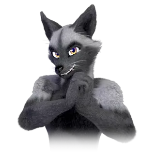😈 Furry, Tier, Anthropomorph, Kreatur, Cartoon telegram sticker