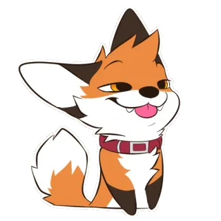 😏 raposa, animal, fofo, desenho animado whatsapp sticker