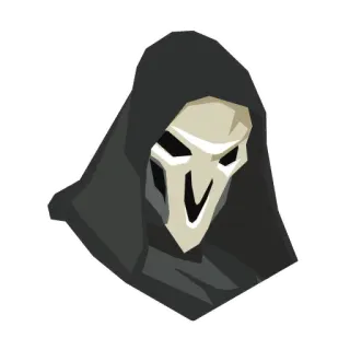 ☠ Reaper Overwatch Reaper, Overwatch, Jeu vidéo, Crâne, Capuche, Personnage whatsapp sticker