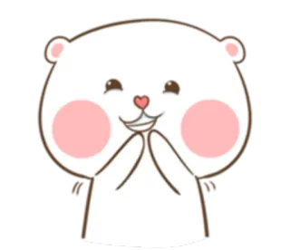 😬 süß, tier, bär, cartoon, lächelnd, fröhlich, kawaii telegram sticker