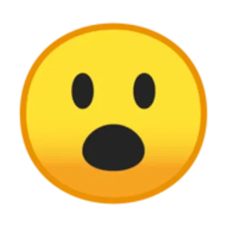 😮 emoji, shocked, surprised, face telegram sticker