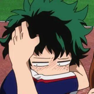 🥦 Izuku Midoriya My Hero Academia 애니메이션, 만화, 나의 히어로 아카데미아, 미도리야 이즈쿠, 데쿠, 웃긴 telegram sticker