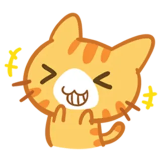😆 猫, 中指, 攻撃的, 漫画, ジェスチャー telegram sticker