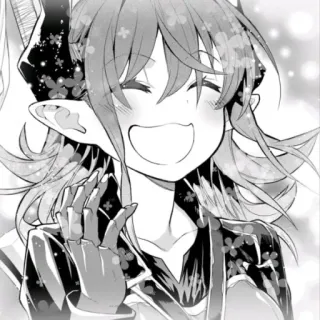 😸 Anime, Mangá, Fofo, Sorriso, Feliz, Garota, Personagem, Arte telegram sticker