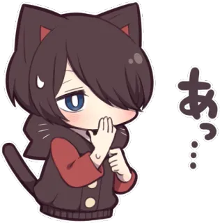 😸 あっ Anime, Gato, Kawaii, Manga, Lindo, Chibi whatsapp sticker