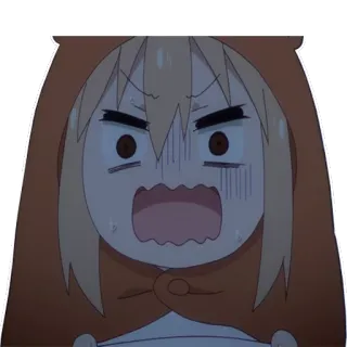 😱 Umaru Doma Himouto! Umaru-chan anime, umaru, angry, cartoon, character, funny telegram sticker