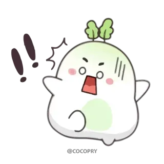 😨 Cartoon, Kawaii, Wütend, Gemüse, Süß, Illustration whatsapp sticker