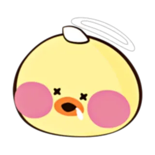 🐥 bird, animal, cute, sticker, angel, dead telegram sticker