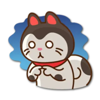 😔 kot, zwierzę, słodki, naklejka, kreskówka telegram sticker