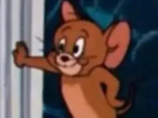 🖤 Jerry Tom and Jerry jerry, tom et jerry, dessin animé, doigt d'honneur, grossier, geste obscène whatsapp sticker