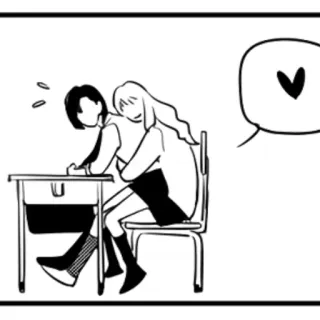 🧸 Zuneigung, Liebe, Schule, Anime, Cartoon, Mädchen, LGBT telegram sticker