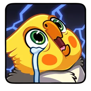😢 pintinho, pássaro, triste, chorando, desenho animado, adesivo telegram sticker
