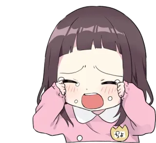 😭 ちょ weinen, traurig, anime, manga, kawaii, emotional, mädchen whatsapp sticker