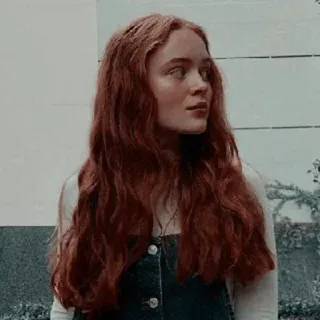 🥕 Max Mayfield Stranger Things Mädchen, rote Haare, Porträt, Teenager, Stranger Things, Charakter whatsapp sticker