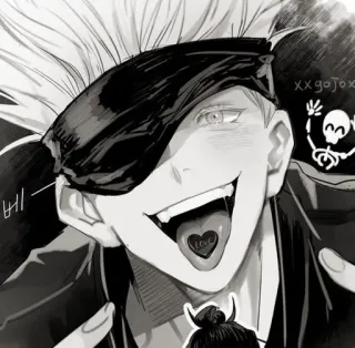 🌟 Gojo Satoru Jujutsu Kaisen 베 アニメ, 漫画, 五条悟, 呪術廻戦, 愛, キャラクター telegram sticker