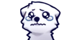 😭 chó con, buồn, chó, khóc telegram sticker