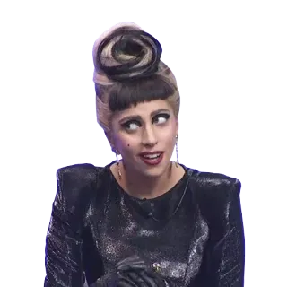 😋 Lady Gaga Lady Gaga, celebridad, cantante, estrella pop, músico, expresión, artista telegram sticker