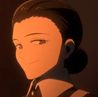 💜 Isabella The Promised Neverland Anime, Frau, Charakter, Cartoon, lächelnd whatsapp sticker