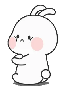 😤 lapin, mignon, dessin animé, animal telegram sticker