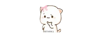 🤔 MTHRK1 귀여운, 고양이, 스티커, 카와이 telegram sticker
