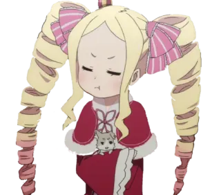 🙃 Beatrice Re:Zero Аниме, Девочка, Милая, Лоли, Цундера, Магия telegram sticker