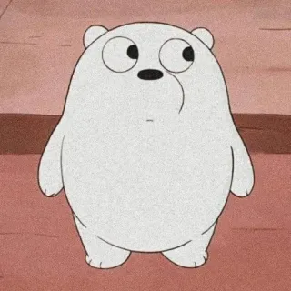 😐 Ice Bear We Bare Bears dessin animé, ours, ours polaire, animal, mignon telegram sticker