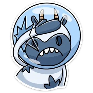🤦‍♂️ イエティ, モンスター, 漫画, かわいい, 宇宙, 宇宙飛行士 telegram sticker