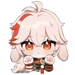 🐾 @HAWKS sticker, chibi, kawaii, digital art telegram sticker