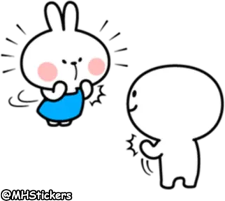 😠 @MHStickers กระต่าย, น่ารัก, สติกเกอร์, การ์ตูน, น่าเอ็นดู telegram sticker