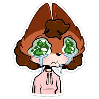 😭 menangis, sedih, kartun, karakter, emosi, tertekan telegram sticker