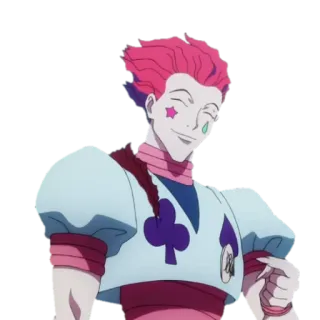 😊 Hisoka Hunter x Hunter anime, hisoka, hunter x hunter, magic, villain, character telegram sticker