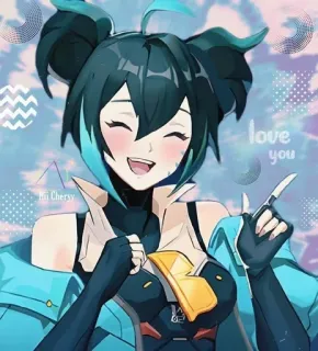 😄 love you
hi chersy Fille anime, Dessin animé, Mignon, Amour, Salutation telegram sticker