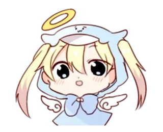 👼 anime, angel, kawaii, cute, chibi, manga whatsapp sticker
