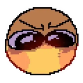 😡 Émoji, En colère, Pixel art, Émoticône, Rage, Contrarié telegram sticker