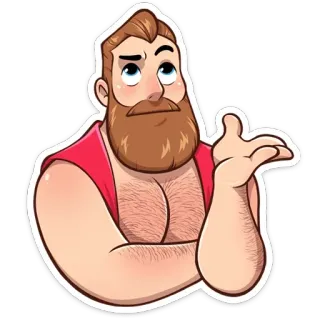 🤷‍♂️ homme, barbe, question, pensée, haussement d'épaules, poilu, inquiet whatsapp sticker
