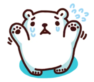 ☹️ urso, chorando, fofo, triste, desenho animado, animal whatsapp sticker