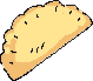 🥐 taco, food, mexican, pixel art, snack, cuisine whatsapp sticker