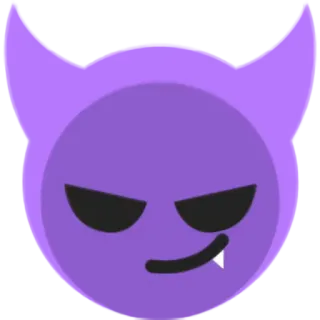 😈 diabo, demônio, chifres, roxo, sinistro, monstro whatsapp sticker