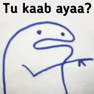 🎭 Tu kaab ayaa? Meme, Flork, Urdu, Domanda, Divertente, Meme di Internet telegram sticker