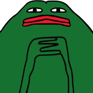 🤔 Pepe the Frog 佩佩蛙, 表情包, 网络文化, 青蛙, 绿色, 网络迷因 whatsapp sticker