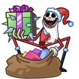 🎁 Jack Skellington The Nightmare Before Christmas Jack Skellington, The Nightmare Before Christmas, Christmas, holiday, gift, spooky whatsapp sticker