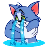 😿 Tom cartoon, cat, crying, sad telegram sticker