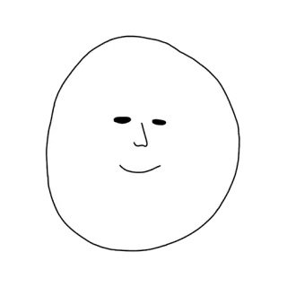 😌 Rosto, Simples, Desenho animado, Desenho whatsapp sticker