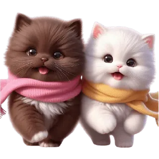 😀 gato, gatinho, fofo, cachecol, animal de estimação, animal, fofo, amizade telegram sticker