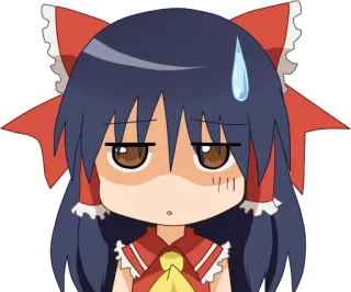 😥 Anime, Dibujos animados, Gota de sudor, Preocupado, Incomodidad, Lindo, Personaje telegram sticker