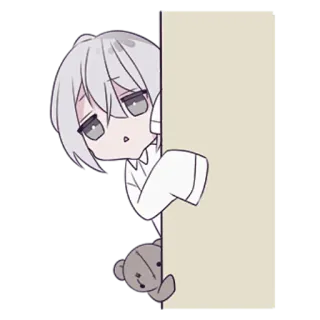 🧐 Anime, Cartoon, Personage, Schattig, Sticker, Tekening, Chibi, Teddybeer telegram sticker