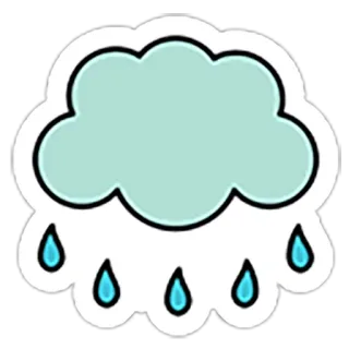 🌧 云, 雨, 天气, 暴风雨, 降水, 水 telegram sticker